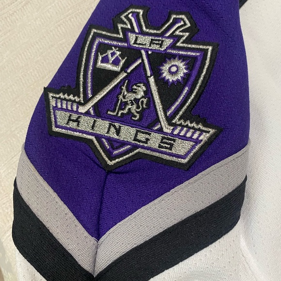 CCM Los Angeles White and Purple Men's Jersey - Picture 3 of 4